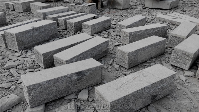 Granite Stone Wall Sawn, G341 Grey Granite Mushroom Stone