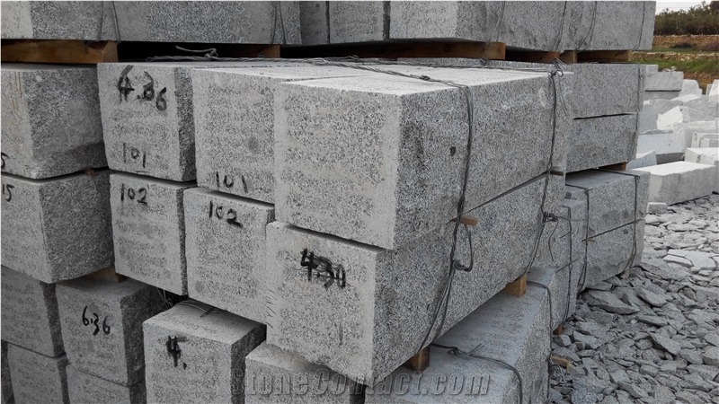 Granite Stone Wall Sawn, G341 Grey Granite Mushroom Stone
