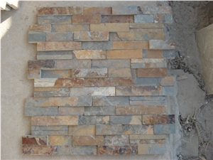 Rusty Slate Wall Cladding(S1120), Yellow Slate Wall Cladding