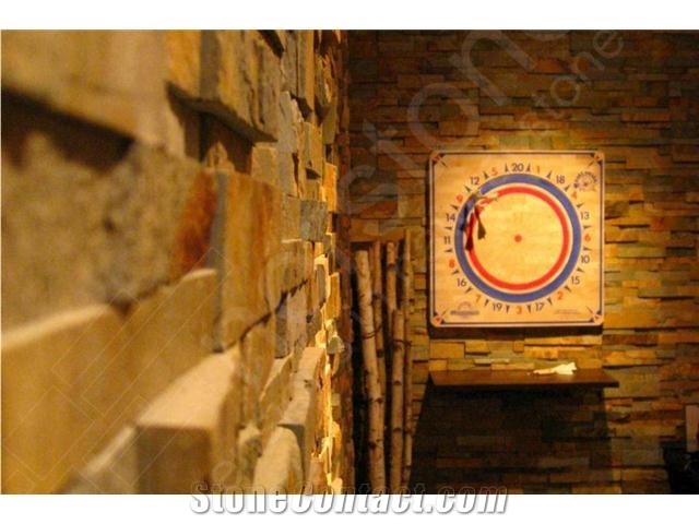 China Classic Rust Slate Cultured Stone/Stacked Stone,Ledgestone for Wall Cladding
