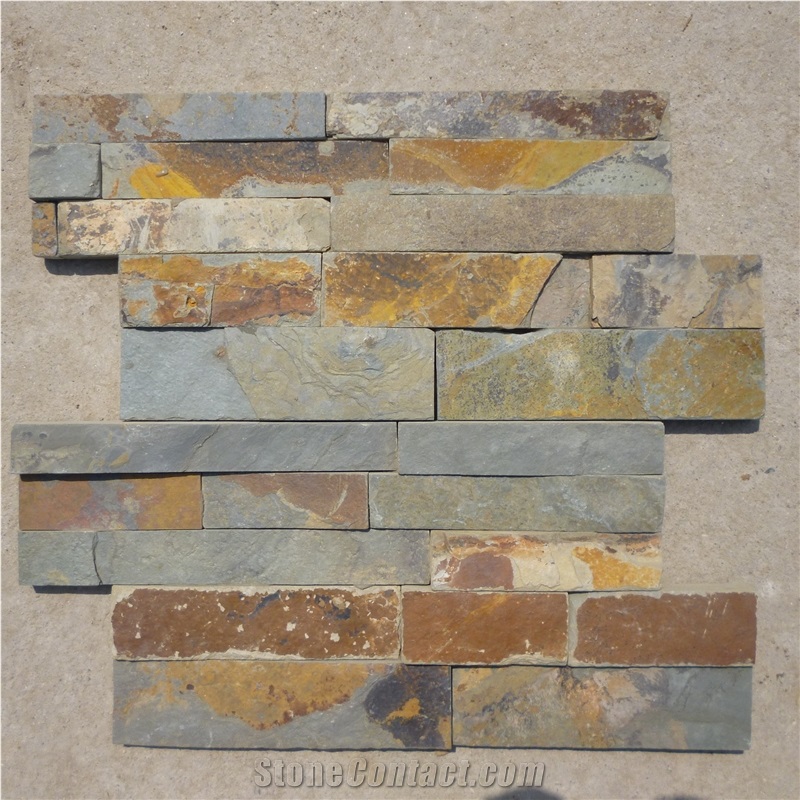 China Classic Rust Slate Cultured Stone/Stacked Stone,Ledgestone for Wall Cladding