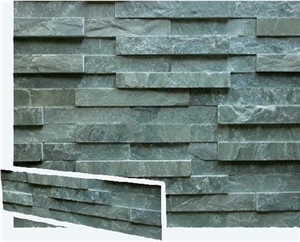 China Green Slate Cultured Stone Wall Panel,Stacked Stone,Ledgestone Wall Cladding
