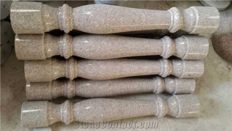 G636 Granite Balustrade,China Pink Granite Baluster for Home Balcony Building & Staircase Decor