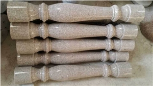 G636 Granite Balustrade,China Pink Granite Baluster for Home Balcony Building & Staircase Decor