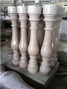 G636 Granite Balustrade,China Pink Granite Baluster for Home Balcony Building & Staircase Decor