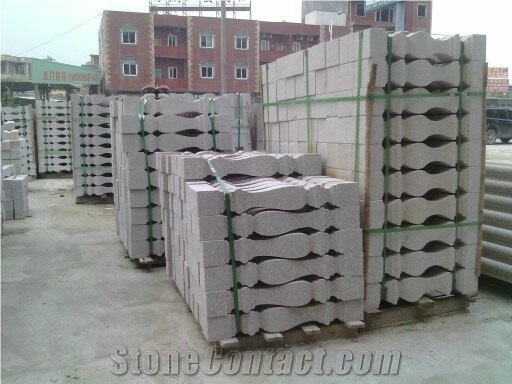G636 Granite Balustrade,China Pink Granite Baluster for Home Balcony Building & Staircase Decor