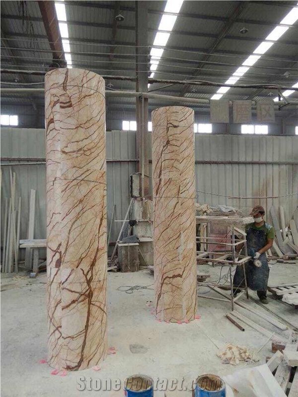 Golden Spider Marble Columns