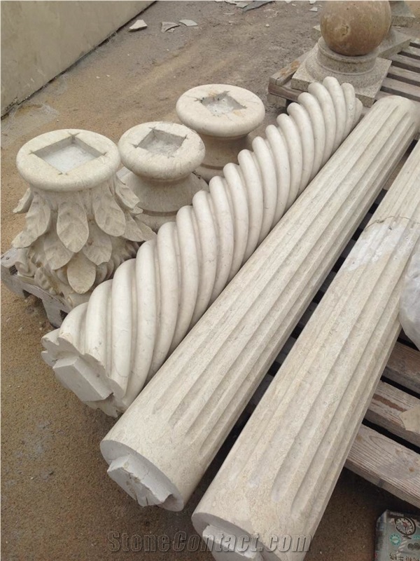 Golden Spider Marble Columns
