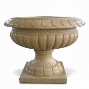 Polished G682 Granite Flower Pot Polished G682 Granite Flower Pot