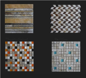 Glass and Stone Mixed Mosaic