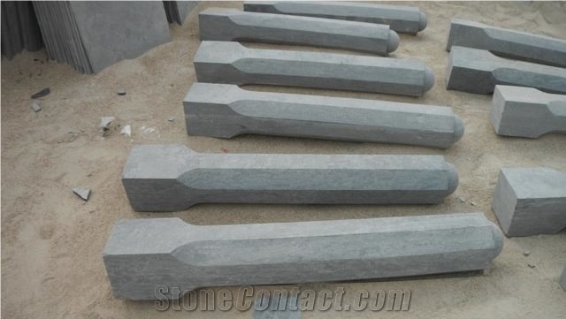 Grey Blue Stone Garden & Palisade