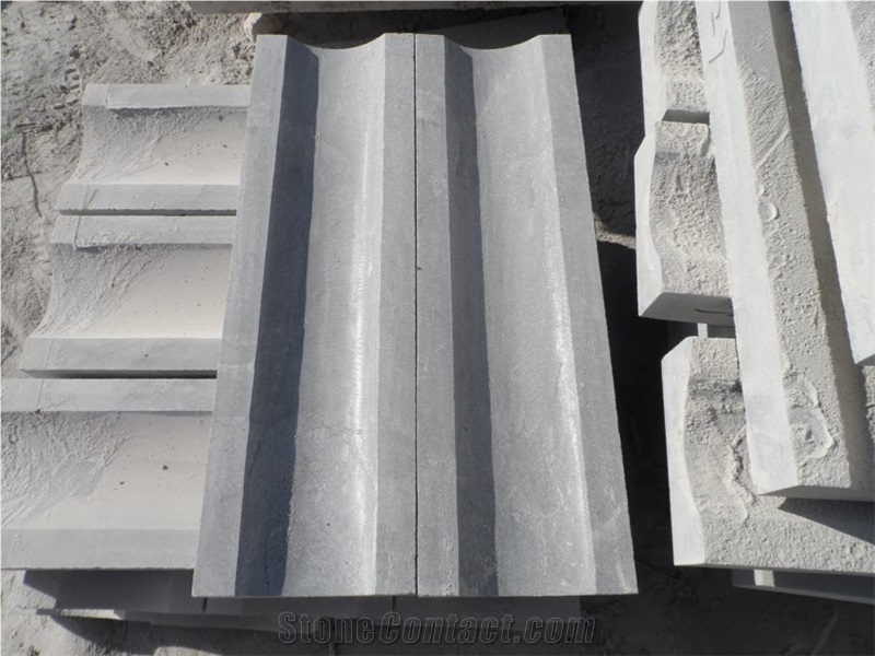Grey Blue Stone Garden & Palisade