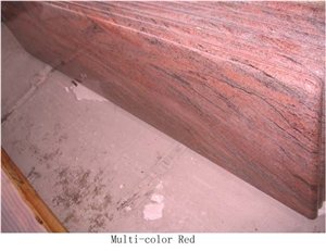 Multi-Color Red Granite Countertop, India Granite Countertop, Kitchen Countertop