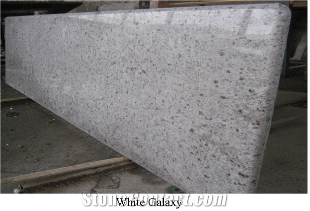 White Galaxy Granite Countertop, India Granite Countertop, Pre-Cut Countertop