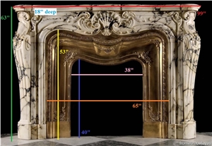 China Beige Sandstone Fireplace Mantel