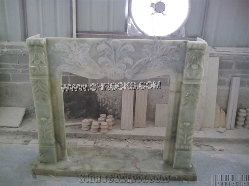 Green Onyx Fireplace Mantel