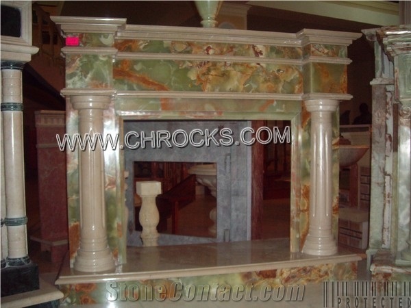 Green Onyx Fireplace Mantel