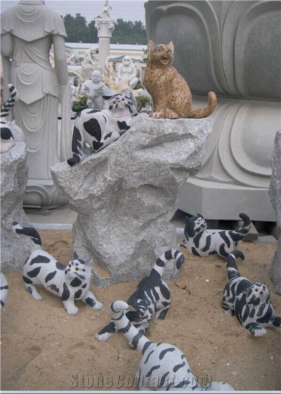 Cartoon Carving Stone, Sandstone Grey Basalt Sculpture & Statue