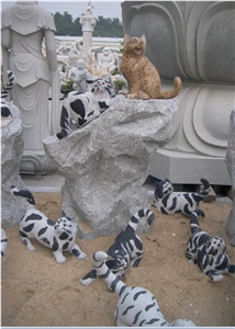 Cartoon Carving Stone, Sandstone Grey Basalt Sculpture & Statue