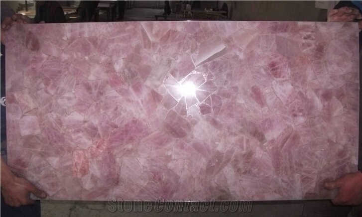 Imported Pink Semiprecious Stone Tiles