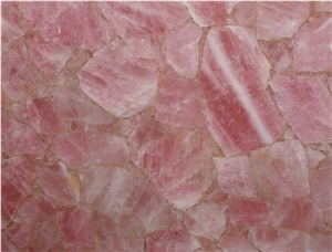 High Quality Pink Semiprecious Stone Slabs
