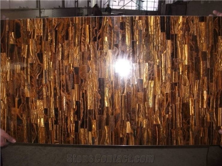 Tiger Eye Golden Semiprecious Stone Slabs