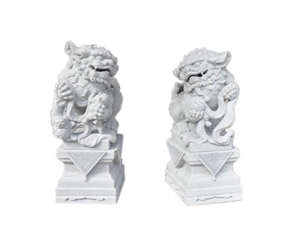White Granite Lion Stone Statue, Lion Sculpture