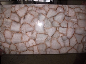 Beautiful White Semiprecious Stone Slabs