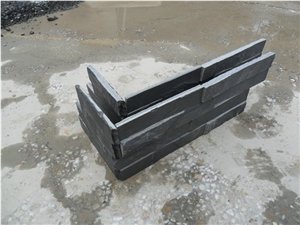 Carbon Ledger Panel-Flat Surface, Black Slate Cultured Stone