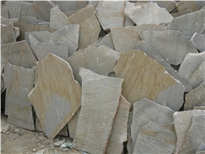 China White-gold Quartzite Random Slate Slabs & Tiles, China Beige Slate
