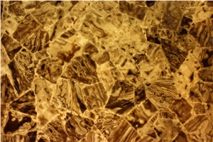 China Yellow Semiprecious Stone Slabs & Tiles