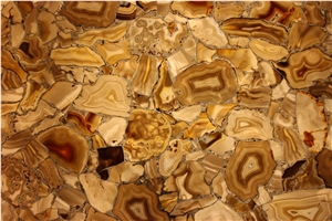 China Yellow Semiprecious Stone Slabs & Tiles