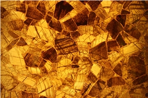 China Yellow Semiprecious Stone Slabs & Tiles