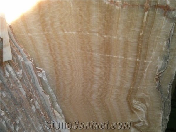Honey Onyx Vein Cut Slabs & Tiles, China Yellow Onyx