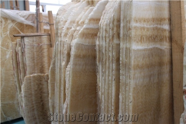 Honey Onyx Vein Cut Slabs & Tiles, China Yellow Onyx