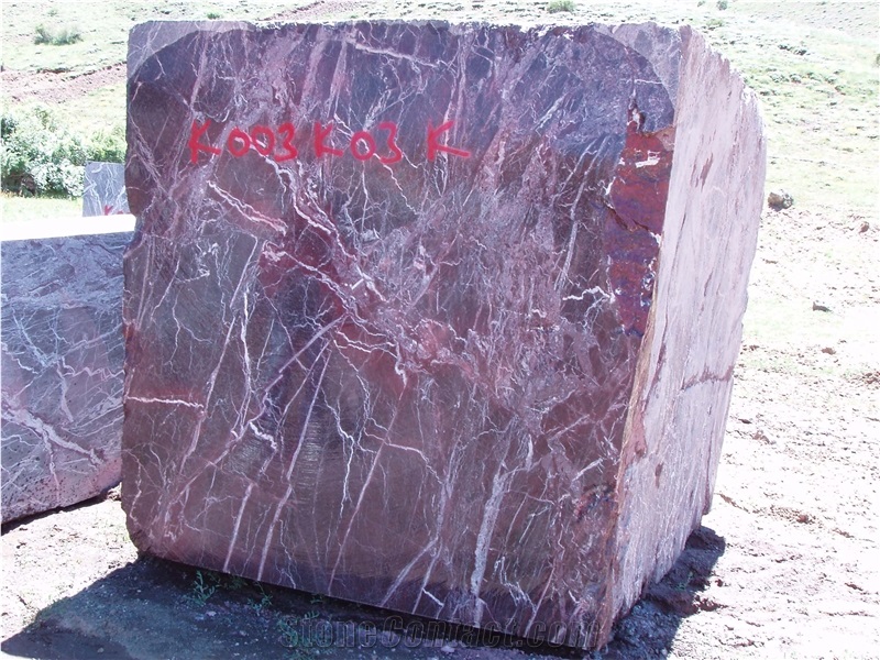 Rosso Levanto Marble Sivas Cherry Marble Block