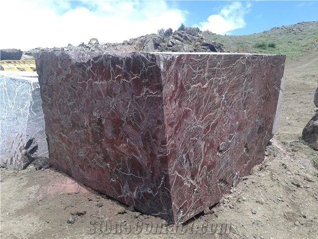 Rosso Levanto Marble Sivas Cherry Marble Block