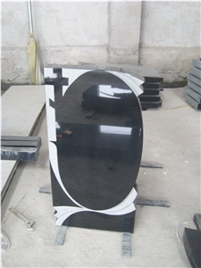 Black Granite Tombstone, Headstone