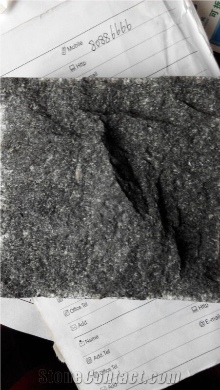 G394 Black Granite Flamed Slabs & Tiles