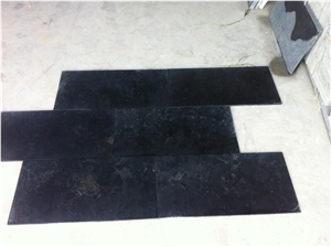 Honed Black Limestone, Slabs & Tiles