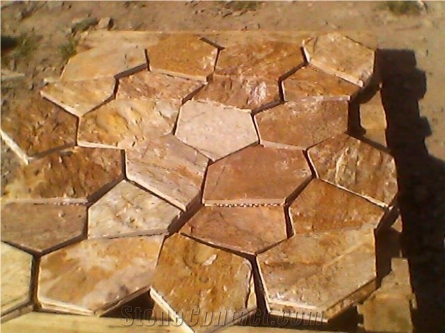 Random Flag Rusty Slate Slabs & Tiles