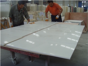Pure White Quartz Flooring Tiles