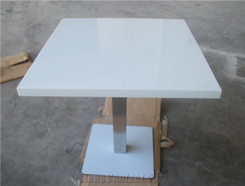 Modern White Dining Table,Cafe Table, Coffee Table, Artificial Marble Coffee Tables