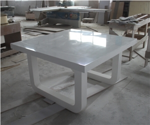 Modern White Dining Table,Cafe Table, Coffee Table, Artificial Marble Coffee Tables