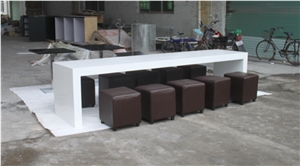Modern White Dining Table,Cafe Table, Coffee Table, Artificial Marble Coffee Tables