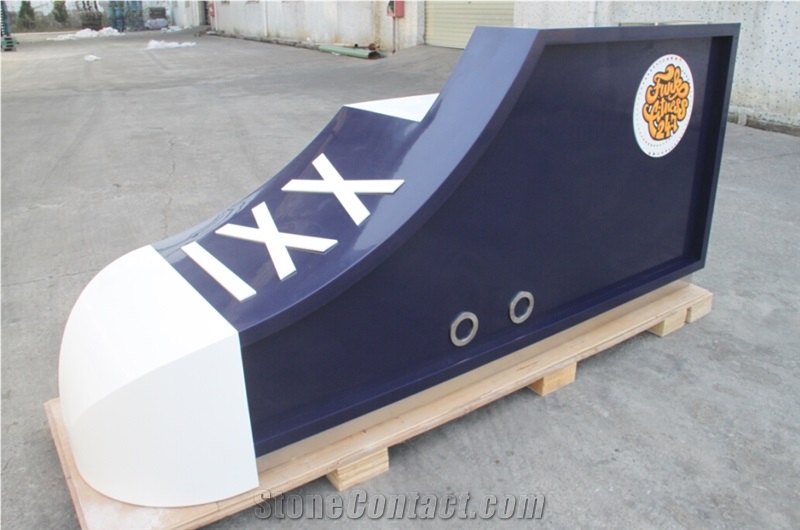 Office Furniture Reception Desk,Acrylic Solid Surface Table