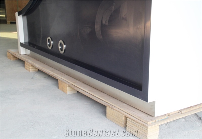 Shoe Reception Desk, Blue Furniture, Acrylic Solid Surface Furniture