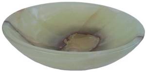 Wellest Ancient Green Jade Onyc Basin & Sink,Round, Light Green Translucent Bathroom Stone Sink & Bowl,Ss005