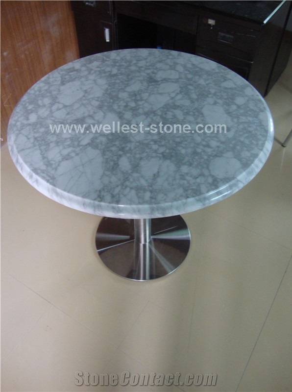 Wellest Arabescato Corchia White Marble Bar Top, Restaurant Top,Tea Top,Coffee Top,Round Top, Round Table,Natrual Stone Top