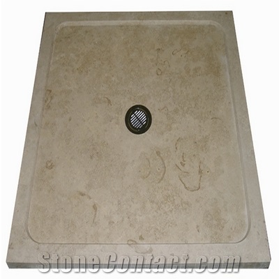 Wellest Beige Limestone Square Shower Base& Shower Tray,Bath Accessories,Svs005
